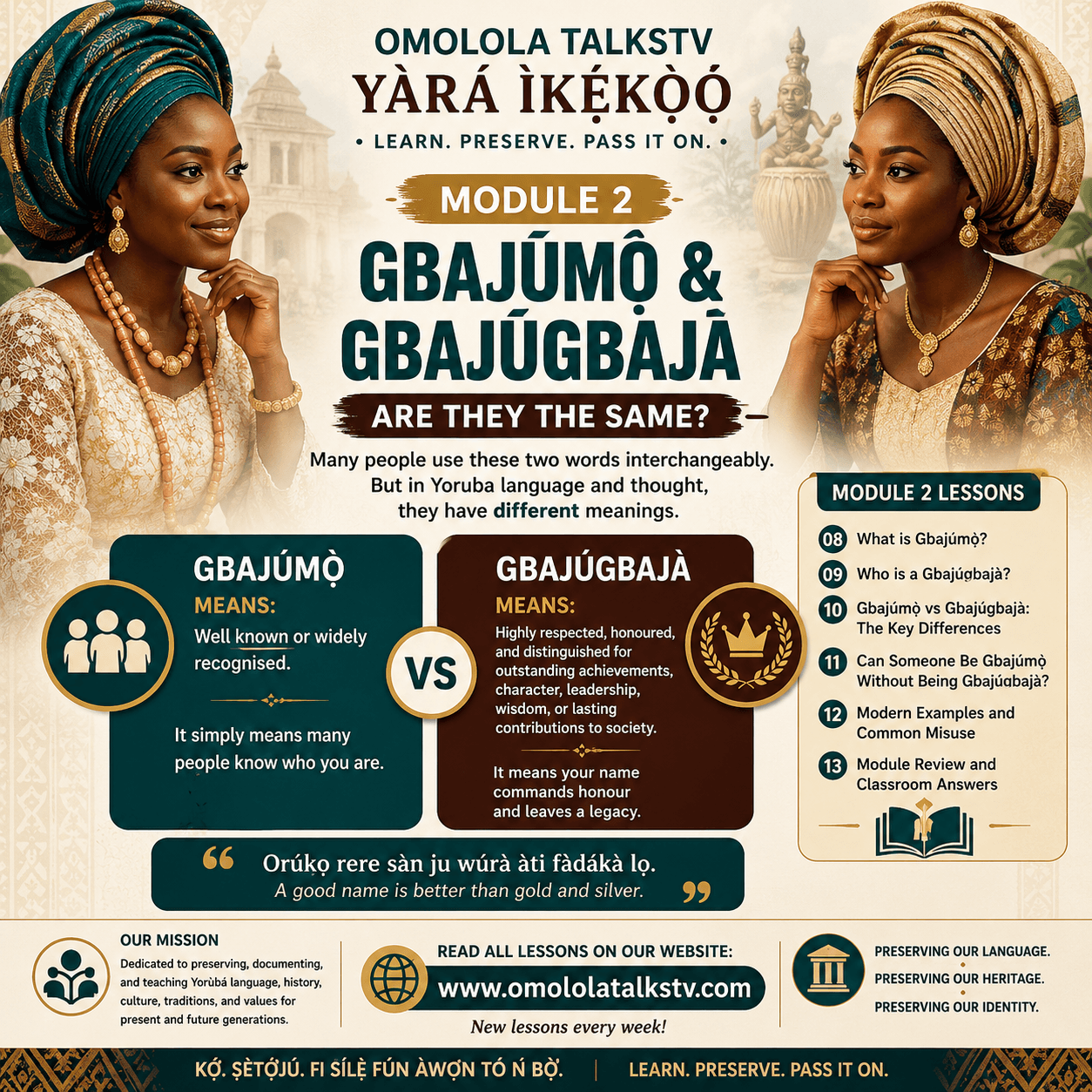 Gbajúmọ̀ and Gbajúgbajà: Are They the Same?